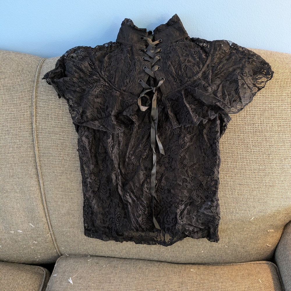 Elegant Black Lace Top